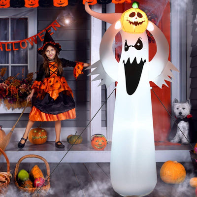 Lucktree Halloween Decorations, Halloween Inflatable Ghost With Led Lights