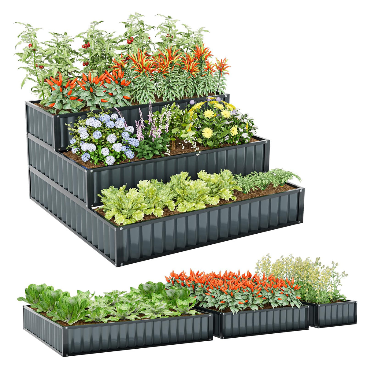 Lucktree 3 Tier Raised Garden Bed