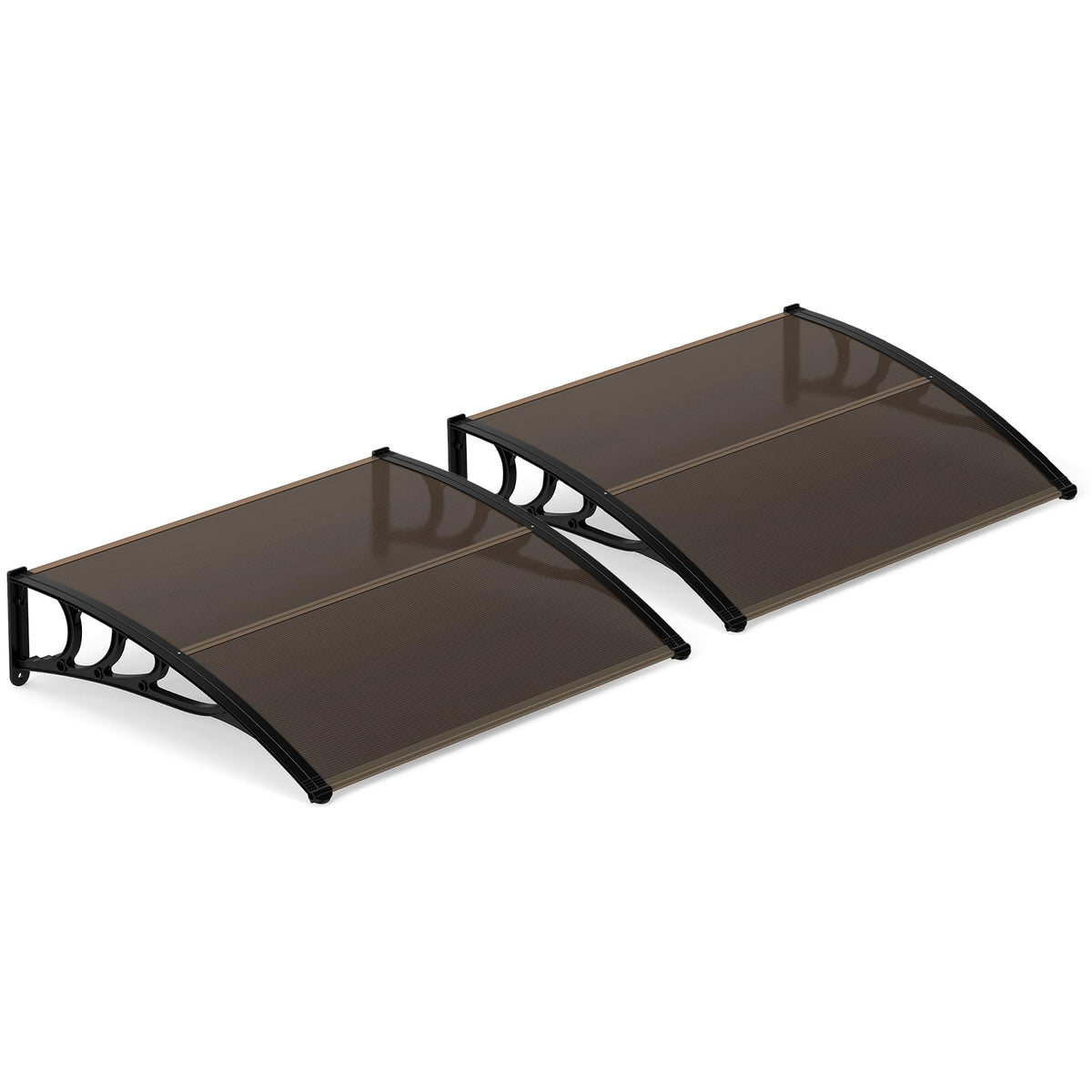 Lucktree 30" x 39" Window Awning with Hollow Sheet for Rain Snow Sunlight Protection
