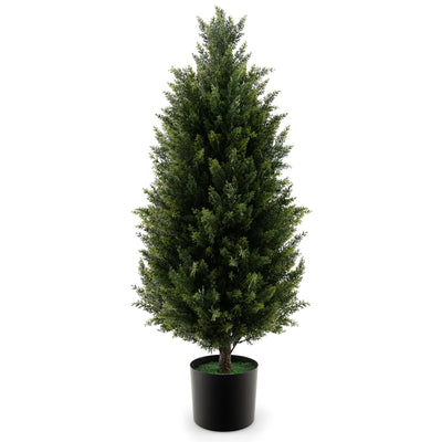 3FT Artificial Topiary Cedar Tree Faux Potted Plants Artificial Cypress Tree