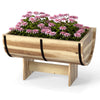Lucktree Half Barrel Raised Garden Bed for Flower Vegetable Fruit