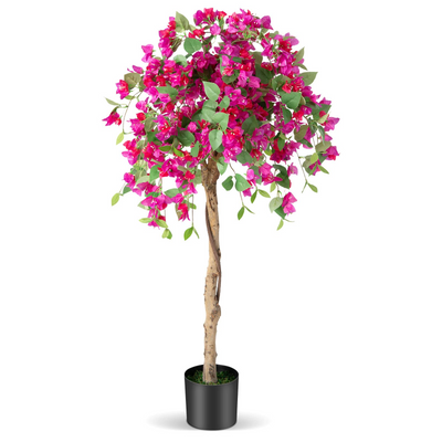 Lucktree 4.5FT Bougainvillea Artificial Tree, Fake Potted Plant w/ 312 Flowers - LucktreeUS