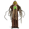 Lucktree 6 FT Halloween Light Up Talking Ghost Pumpkin with Glowing Ribs and Moving Head