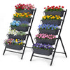 Lucktree 5-Tier Vertical Garden Planter Set 1/2 Raised Garden Bed w/Drainage