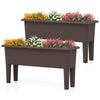 Lucktree Raised Garden Beds Outdoor Set of 2, Self-Watering Planter Box with Detachable Legs & Drainage Hole