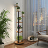 Lucktree 57'' Tall Plant Stand Indoor with Lights & Wheels