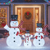 3-Piece Pre-Lit 3D Snowman Set with 270 LED Lights