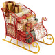 Lucktree Metal Christmas Santa Sleigh Basket