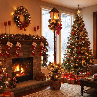 Lucktree 6.1 FT Christmas Pre-lit Street Lamp