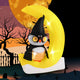 Lucktree 5.1 Ft Halloween Inflatables, Pre-Lit Owl on The Moon with Witch Hat