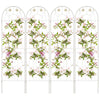 Lucktree Garden Trellis, Tall Galvanized Steel Trellis for Climbing Plants