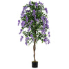 6FT Fake Wisteria Tree Artificial Greenery Plants in Nursery Pot Decorative Trees for Home