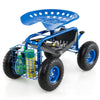 Lucktree Mobile Garden Workseat, Lawn Wagon Cart