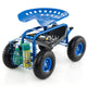 Lucktree Mobile Garden Workseat, Lawn Wagon Cart