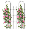 Lucktree Outdoor Garden Trellis for for Climbing Plants, 73” Tall Trellis w/Rustproof PE Coated Metal Pipes