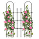 Lucktree Outdoor Garden Trellis for for Climbing Plants, 73” Tall Trellis w/Rustproof PE Coated Metal Pipes