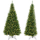 Lucktree 8 FT 270° Pre-Lit Corner Christmas Tree for Wall, Artificial Hinged Xmas Tree with 360 Warm White LED Lights