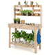 Lucktree Garden Potting Bench Table, Large Workbench Table with Shelves, 43.5"x19.5"x 60.5"
