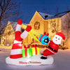 Lucktree 7 FT Christmas Inflatable Santa Outdoor Decoration