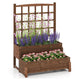 Lucktree Raised Garden Bed with Legs and Trellis