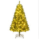 Lucktree Pre-Lit Artificial Christmas Tree with 7 Lighting Modes & Folding Metal Stand