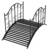 Lucktree 4 FT Metal Garden Bridge with Powder-Coated Finish & Scrollwork Rails