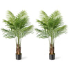 Lucktree 4.2FT Tall Artificial Palm Tree with 12 PEVA Leaves (2 Pack)
