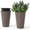 Lucktree 18" Tall Flower Pot Set of 2 Modern Decorative Planter Pots