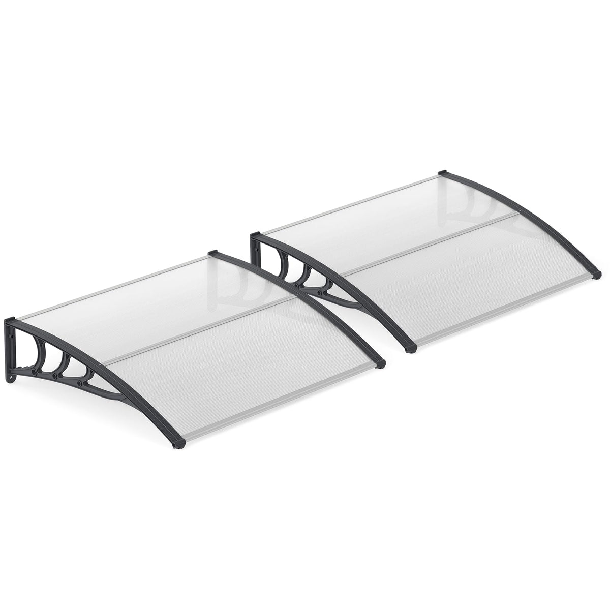 Lucktree 30" x 39" Window Awning with Hollow Sheet for Rain Snow Sunlight Protection