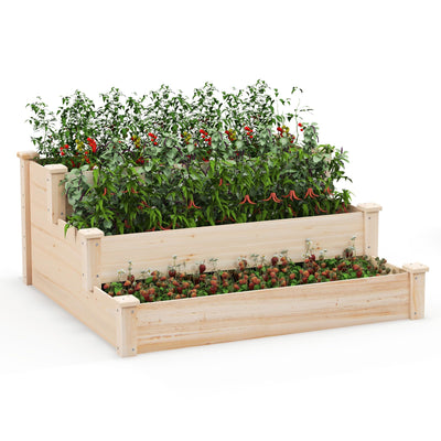 Lucktree 3-Tier Raised Garden Bed, Tiered Planter Box