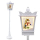 Lucktree 8 ft White Musical Christmas Streetlight | Lighted Holiday Decoration for Home Yard Porch