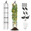 Lucktree 2-Pack Tomato Cages, 69” PE-Coated Metal Garden Obelisk Trellis for Climbing Plants