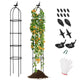 Lucktree 2-Pack Tomato Cages, 69” PE-Coated Metal Garden Obelisk Trellis for Climbing Plants