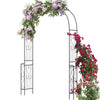 Lucktree Garden Arch Trellis - 7.9 ft Metal Arbor Pergola
