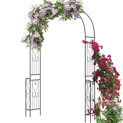 Lucktree Garden Arch Trellis - 7.9 ft Metal Arbor Pergola