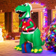 Lucktree 6.8 FT Inflatable Christmas Dinosaur