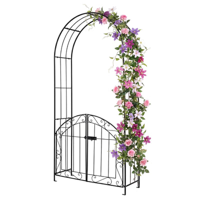 Lucktree 79" H x 39" W Garden Arch with Gate