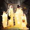 Lucktree Halloween Light Up Family Ghosts, 4 PCS LED Glowing Halloween Ghosts