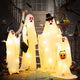 Lucktree Halloween Light Up Family Ghosts, 4 PCS LED Glowing Halloween Ghosts