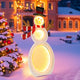Lucktree 2.6 FT Lighted Christmas Decoration, Pre-Lit 2D Snowman with 3 Infinity Mirror Lights