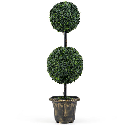 Lucktree 3 FT Artificial Boxwood Topiary Tree(1/2)
