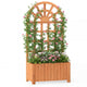 Lucktree Wooden Raised Garden Bed with Trellis 48 Inch Outdoor Screen