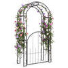 Lucktree 84'' Garden Arbor with Gate for Backyard Lawn