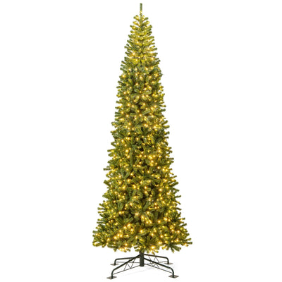 Lucktree 12 FT Pre-Lit Artificial Christmas Tree with Quick Power Connector
