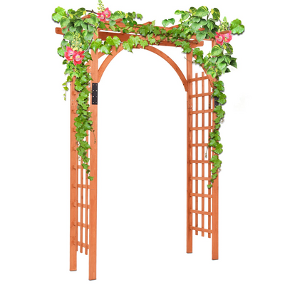 Lucktree 85 inches Garden Arbor, Wooden Wedding Arches Structure