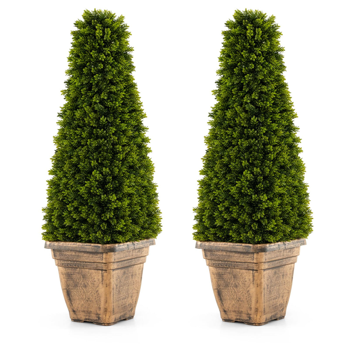 Lucktree 3ft Artificial Boxwood Topiary Tree