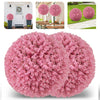Lucktree 17.5 Inch Topiary Balls Artificial Outdoor Set of 2, Faux Pink Eucalyptus Decorative Balls