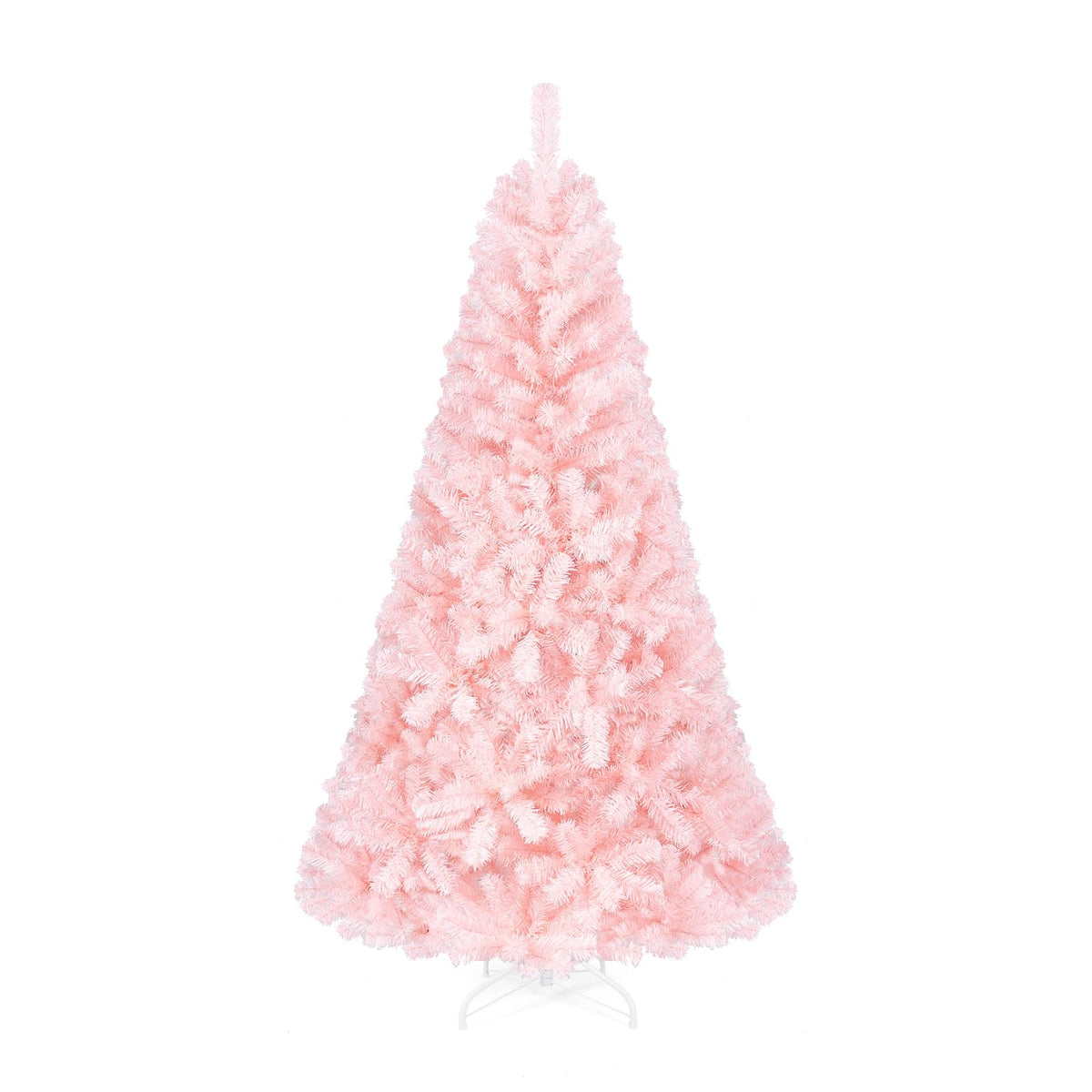 6FT Pink Artificial Christmas Tree with Folding Metal Stand