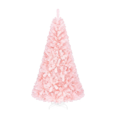 6FT Pink Artificial Christmas Tree with Folding Metal Stand