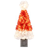 Lucktree 4 FT Pre-Lit Christmas Tree for Entrances, Artificial Potted Santa Hat Xmas Tree with 300 Branch Tips